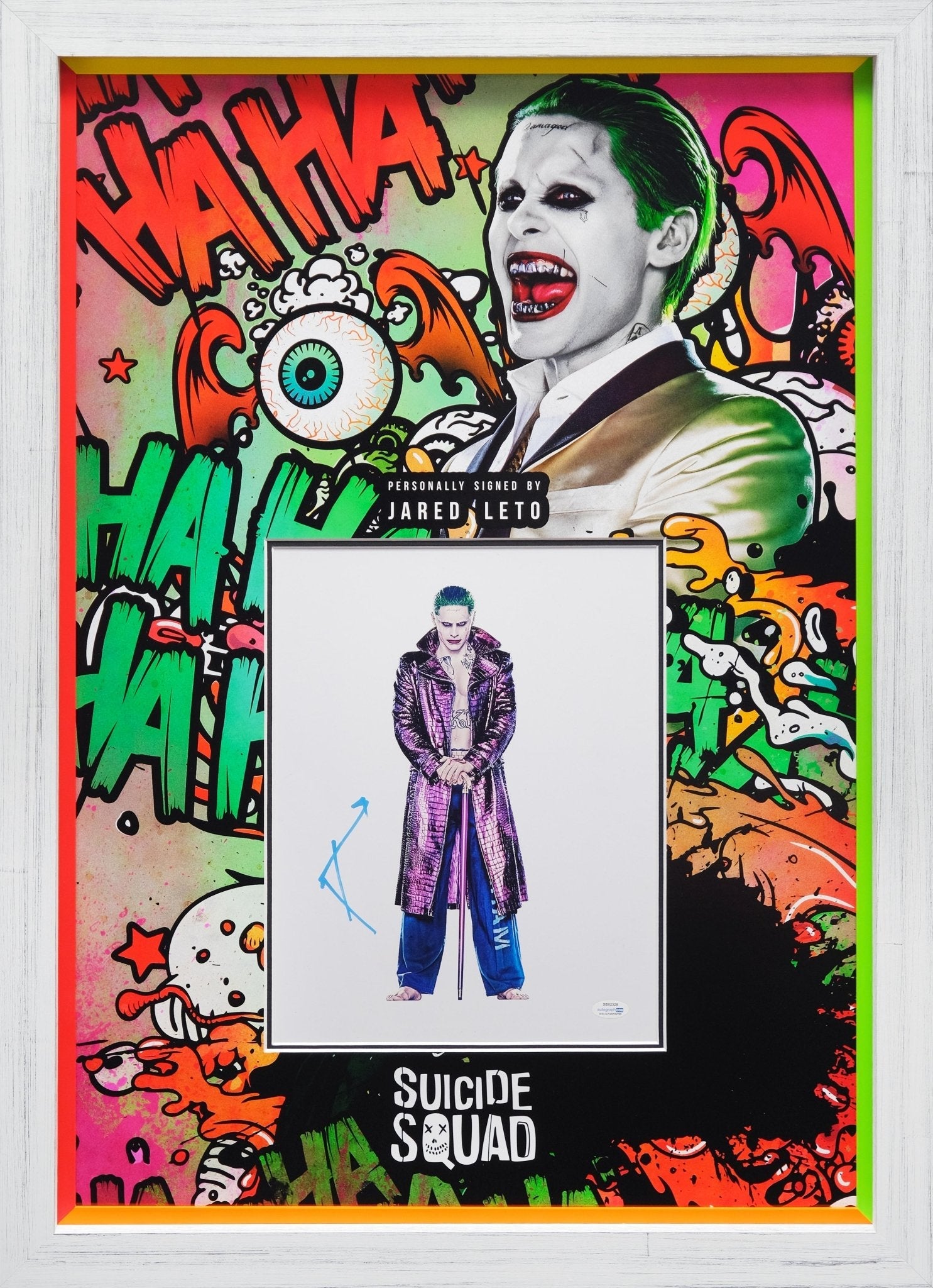 Jared Leto Suicide Squad Signed Joker Display - Memorabilia Framers Shop